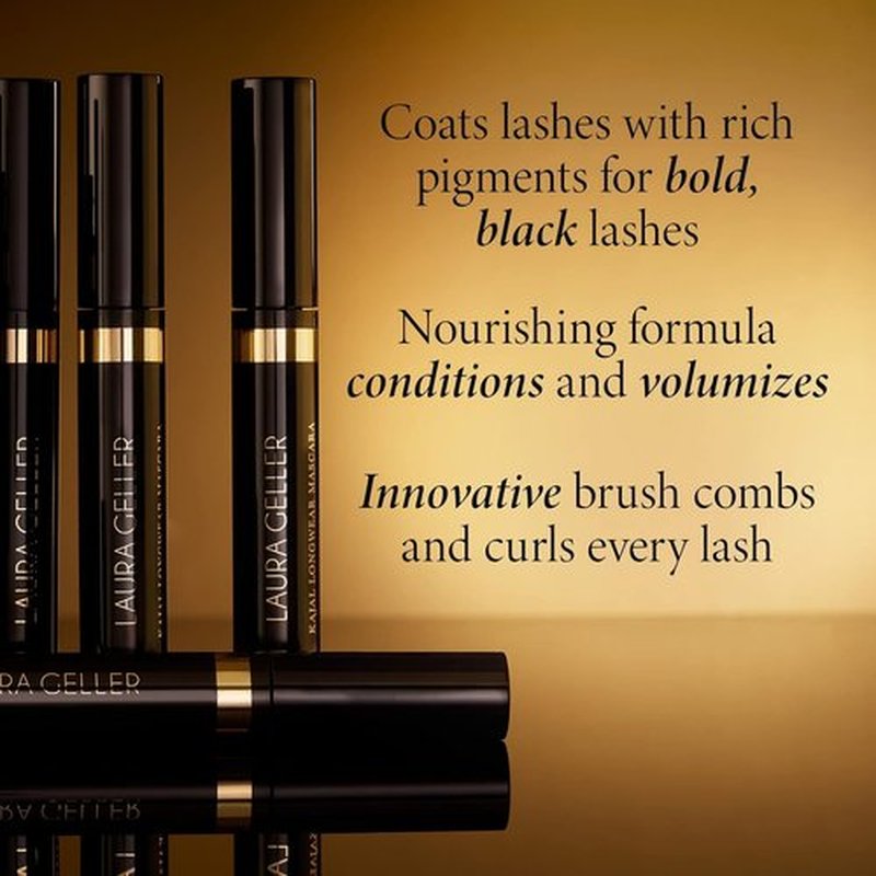 LAURA GELLER Kajal Longwear Mascara - Black | Volumizing & Lengthening, Smudge-Proof Formula