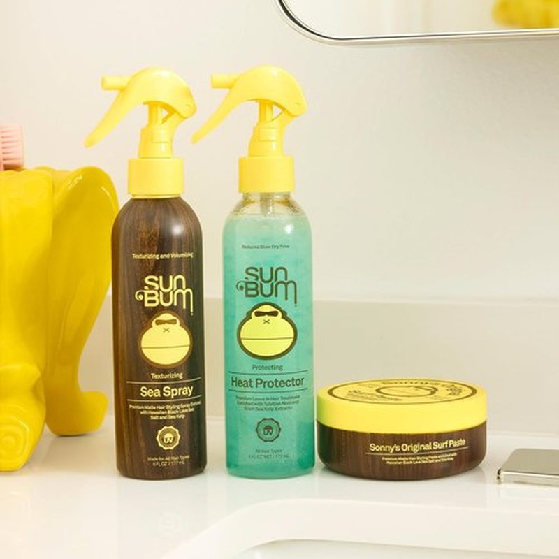 Sun Bum Heat Protector Spray | Leave-In Treatment for Frizz Control & UV Protection - 6 oz