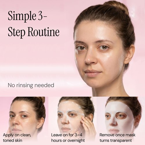 Trancend™ Real Deep Collagen Face Mask for Korean Skin Care – Hydrogel Sheet Mask, Overnight Hydrating Mask for Pore Minimizing, Elasticity & Firming, Bio Collagen Treatment - 39G (4 Count)