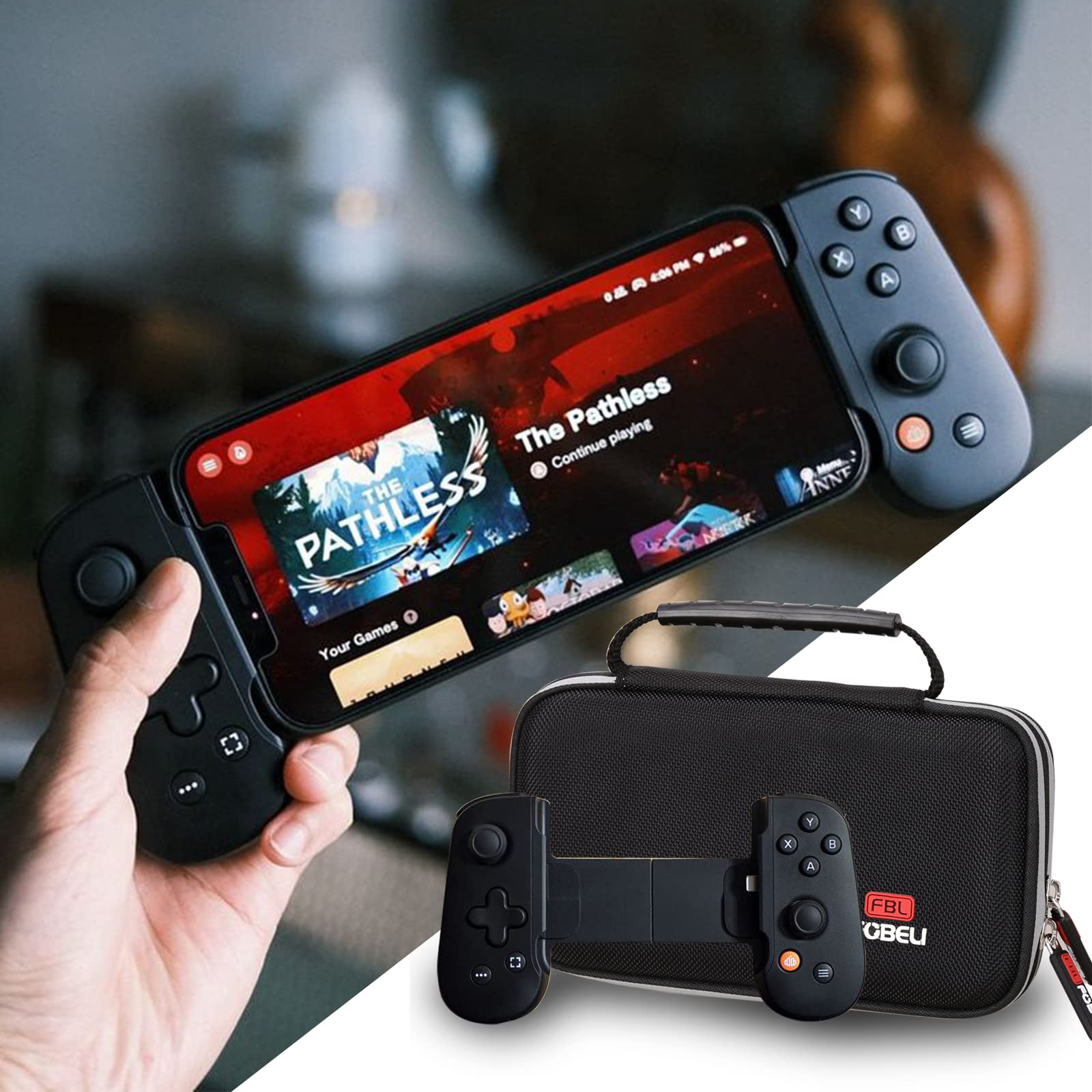 FBLFOBELI EVA Storage Case Compatible with Backbone One Mobile Gaming Controller, Hard Travel Carrying Case, Gaming Controller Protector
