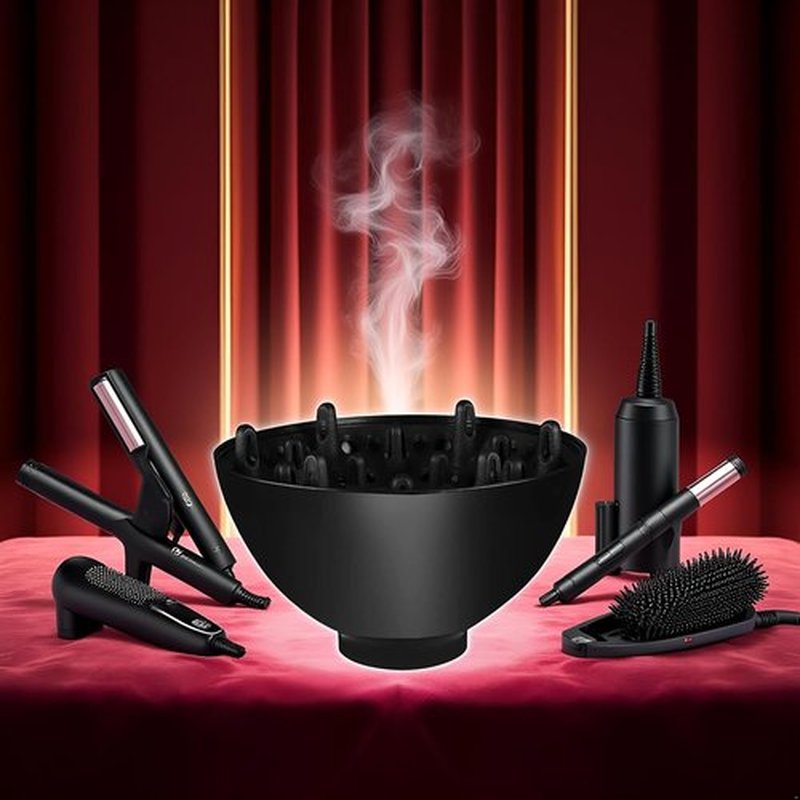 Skiennix Hair Diffuser - Universal Black Attachment for Curly Hair Care & Styling Tools