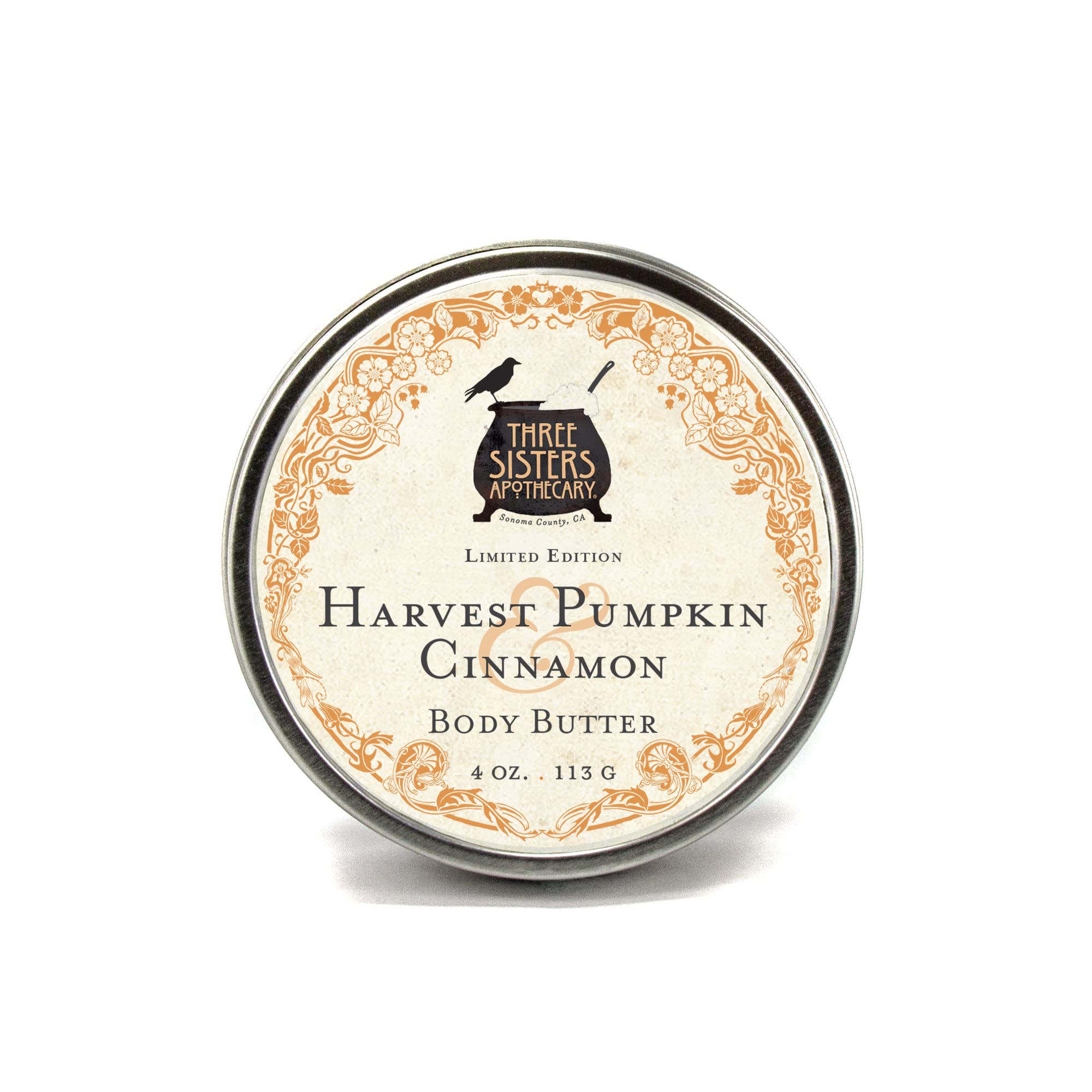 Three Sisters Apothecary 4 oz. Body Butters (Harvest Pumpkin & Cinnamon)