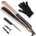 Flat Iron Hair Straightener with Floating Plates Get Shinier & Smoother Hair, 14 Adjustable Temp, Dual Voltage Digital Display 200℉-460℉