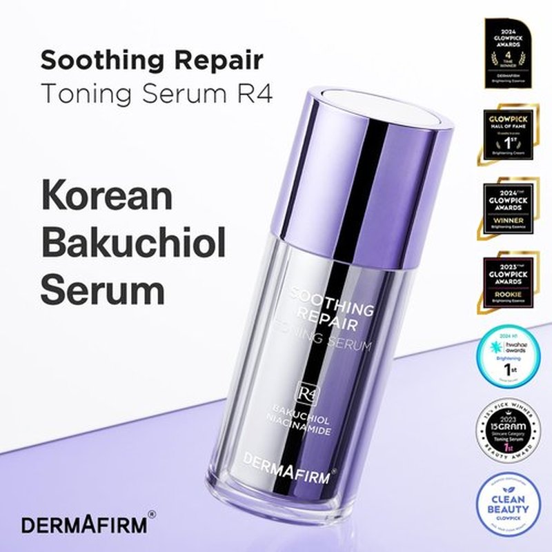 Dermafirm Bakuchiol Retinol Serum - Glass Skin Formula with Niacinamide & Peptides | Soothing Daily Care for Sensitive Skin