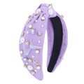 YARIEW Mermaid Knotted Headband for Women, Mermaid Birthday Decorations Seashell Hair Accessories, Starfish for Under the Sea Party Decorations Gifts (Purple)