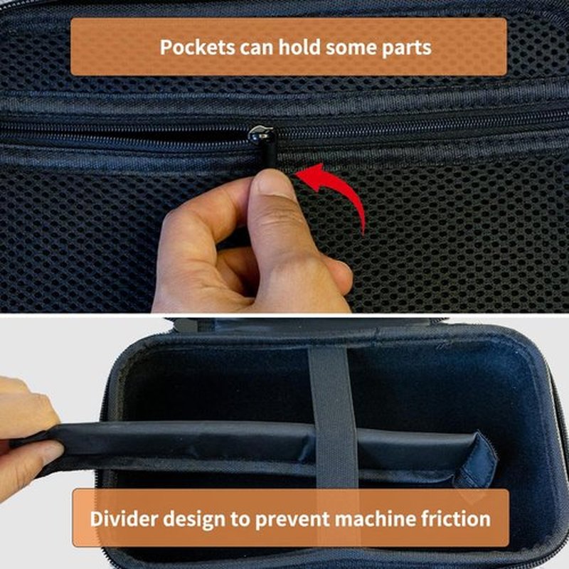 Janebert Hard Travel Case for Hair Clippers, Hair Cutting Barber Supplies Holder, Trimmer Organizer Storage Bag for Ufree/Hatteker/Oneisal/Wahl 5Star/Andis Men Razor Guard Grooming Kits (Black)
