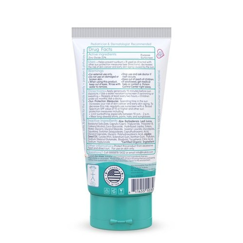 TruKid Easy On Mineral Sunscreen SPF 50 - All Natural Kids & Baby Sunscreen for Face & Body, Non-Toxic Zinc Oxide Sunblock Protection for Sensitive Skin, Unscented, FSA Eligible, Travel Size 3.4oz