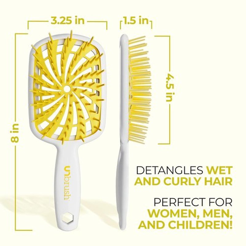 FHI Heat UNbrush Plus - Gentle Curly Hair Brush for Effective Detangling | 84 UltraFlex Bristles, Lightweight & Vented