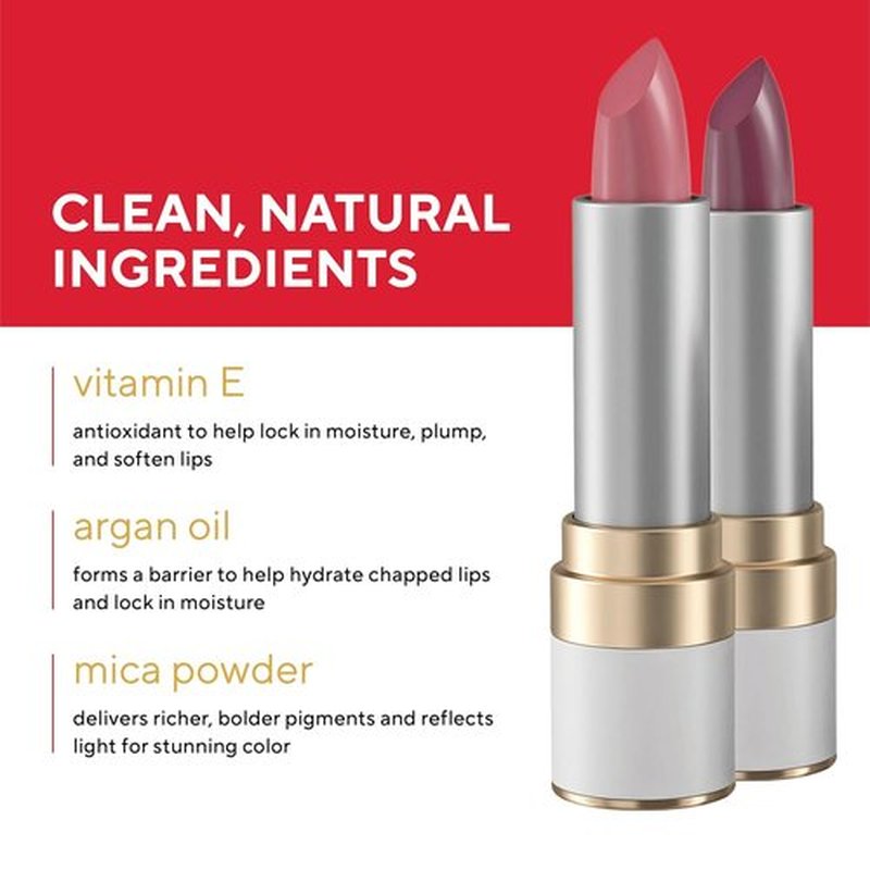 Mirabella - Smudge Proof Lipstick | Long-Lasting Hydrating Lip Color with Vegan Lanolin & Vitamin E - Rosy Matte
