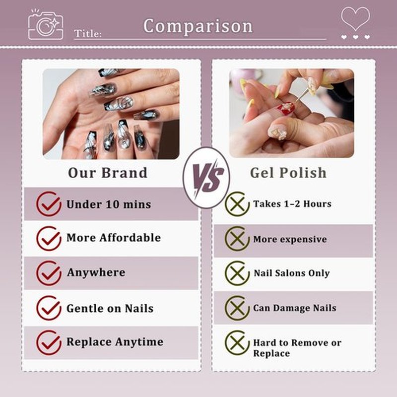 Hantyer Press On Nail Kits - 10pcs Handmade Acrylic False Nails In Pink With Flowers, Short Coffin Shape, Rhinestone And 3D Cat Eye Design For Women - Multi-Layer Gel, Reusable Salon Nails