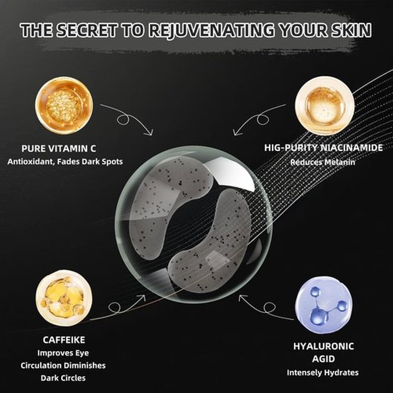POSTA 20Pairs 40Pcs Collagen Eye Mask, Glitter Under Eye Patches for Dark Circles and Puffiness, Hydrating Eye Skincare Reduce Wrinkles and Fine Lines, Eye Gels Pads for Women and Men