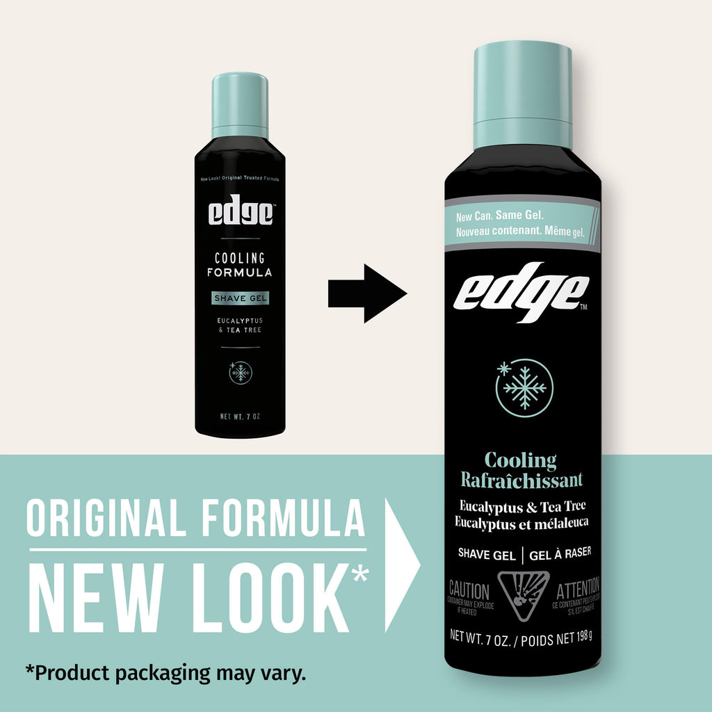Edge Shave Gel for Men, Cooling Eucalyptus & Tea Tree, 7oz (3 Pack) - Shaving Gel For Men That Moisturizes, Protects and Soothes To Help Reduce Skin Irritation (Packaging May Vary)