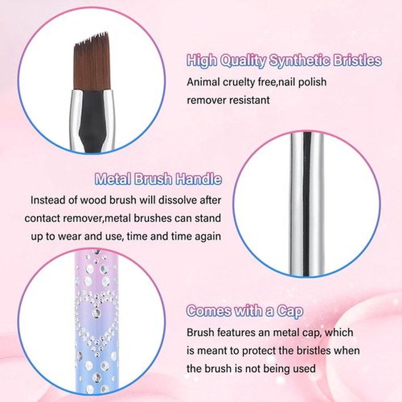 OPI Nail Polish Remover - 3PCS Nail Clean-Up Brushes for Precise Cuticle Cleaning | Acetone Resistant