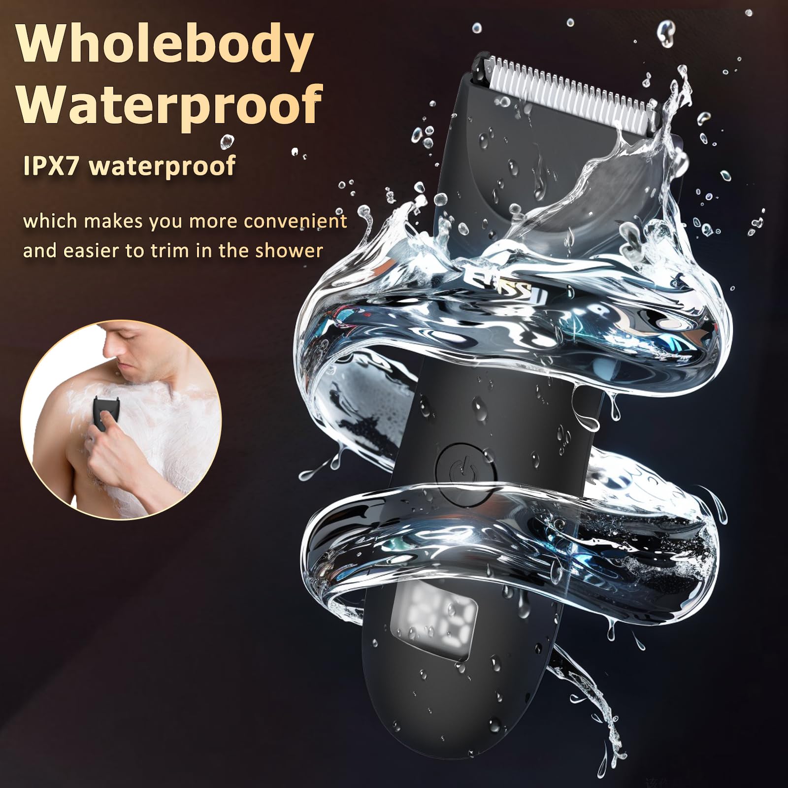 Body Hair Trimmer for Men Manscape with Light,Ball Trimmer Men LED Display