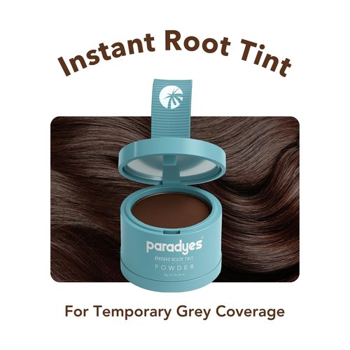 Paradyes Instant Root Tint Hairline Powder - Root Touch Up Hair Color for Gray Coverage - Bald Spot Concealing Hair Powder for Women & Men - 24-Hour Stain-Proof - Dark Brown - 0.14 Ounce