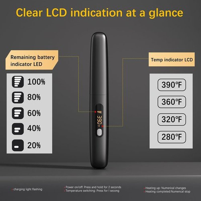 Cordless Hair Straightener Curler 2 in 1 Ceramic Flat Iron Mini Portable Fast Heating 30s 4500mAh Battery 4 Temp Adjustments LCD Display USB Rechargeable for Women Men with Pouch (Black)