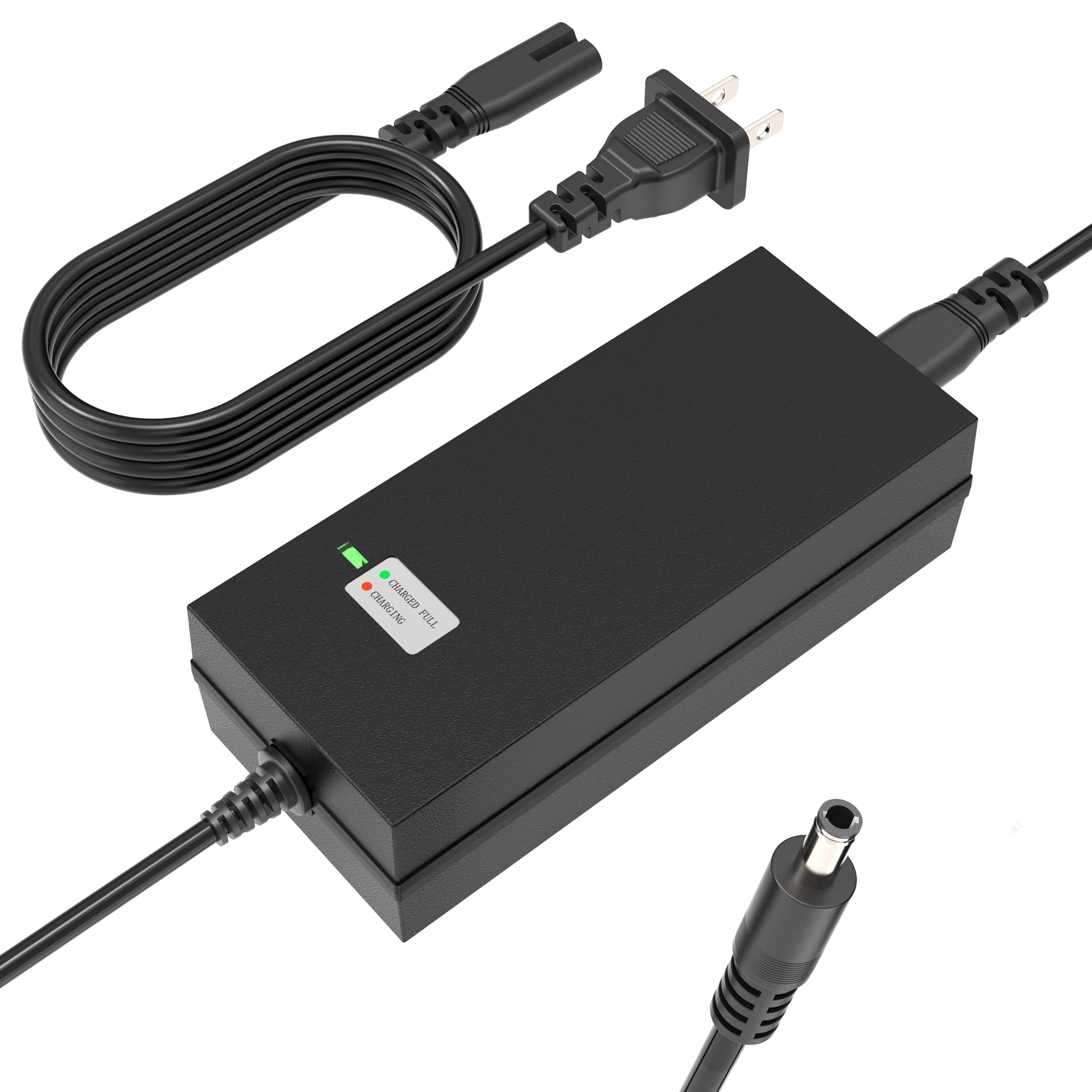 EVAPLUS SGS Certified 42V 2A Charger, Power Adapter with Female DC 5.5mm-2.5mm/2.1mm Port, Compatible with GOTRAX GXL V2, G2, G3, G4, Apex, for 36V Lithium-ion Battery