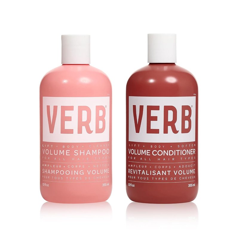 VERB Volume Shampoo & Conditioner Duo - Cleanses, Softens, and Lifts Flat Hair for Fullness