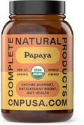 Papaya Enzyme Capsules 500mg - Organic Digestive Support with Papain | Vegan, Non-GMO, Fast Absorbing