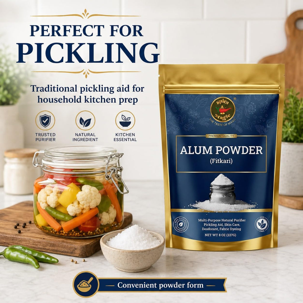 Spice Magic White Alum Powder, Food Grade for Pickling & Aftershave, 8 oz