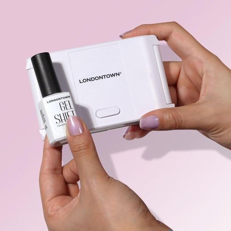 LONDONTOWN GelShift Top Coat - Transformative UV Gel for Quick Curing | Includes Foldable UV Lamp