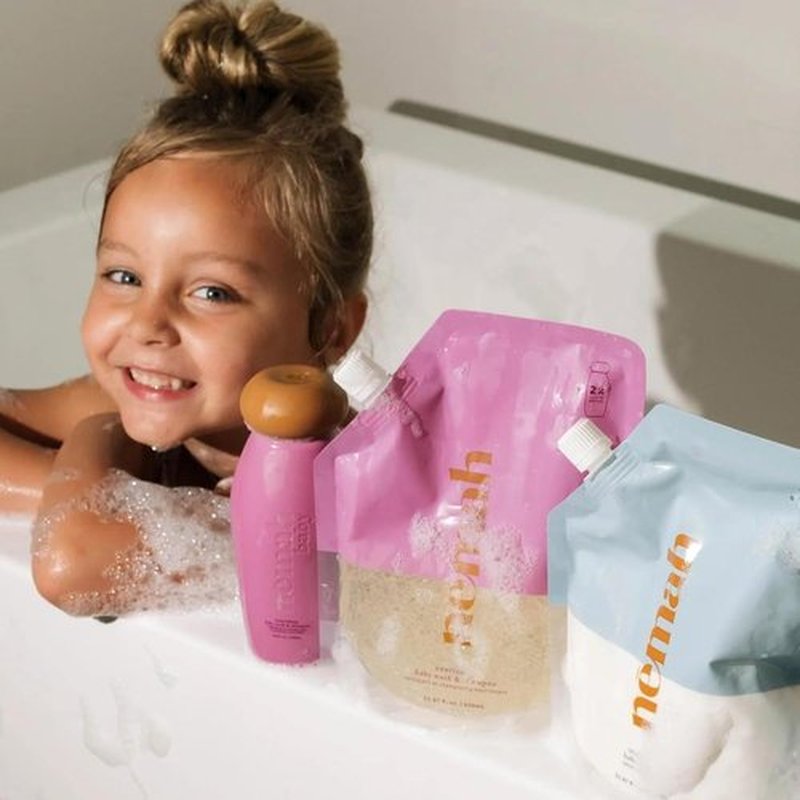 Nemah Baby Soap & Shampoo Refill - 2 In 1 Tear-Free Wash With Chamomile & Aloe Vera | 21.97 Fl Oz