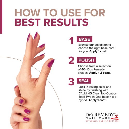 Dr’s Remedy 3 Pack Nail Polish Kit, Think Positive Trio, Non Toxic and Organic All Natural Enriched Nail Strengthener - TOTAL Two-in-One/POSITIVE Pink/HOPEFUL Hot Pink