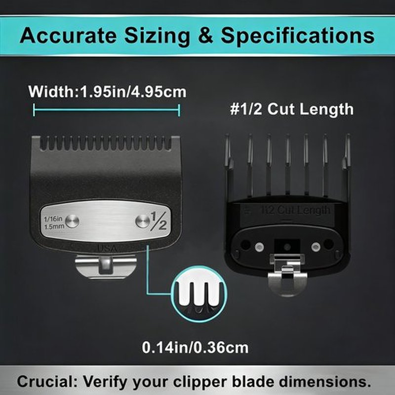 4Pack Fit for Wahl 1/2 Clipper Guard,Fit for Wahl Clipper Guards 1/16'' 1.5mm,Fit for Most WahlClippers(Package Includes 4Pcs 1/16''-1.5mm)