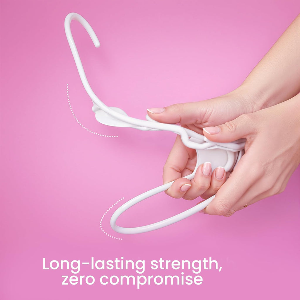Utopia Home Plastic Hangers - Durable Space-Saving Closet Organizers - 50 Pack in White