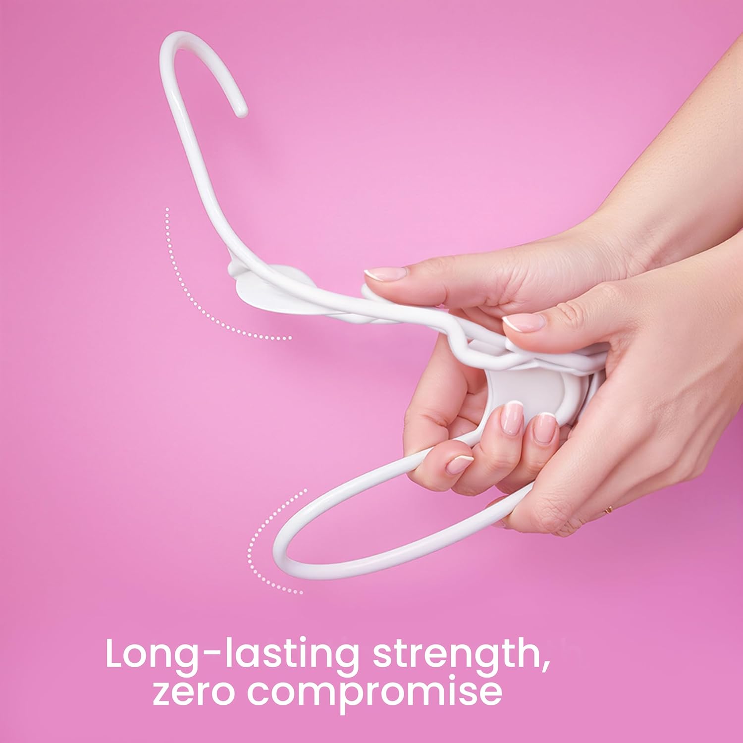 Utopia Home Plastic Hangers - Durable Space-Saving Closet Organizers - 50 Pack in White