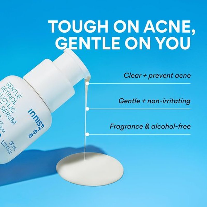 Innisfree Gentle Retinol Salicylic Acne Serum - Korean Face Treatment for Clear Skin & Blemish Control
