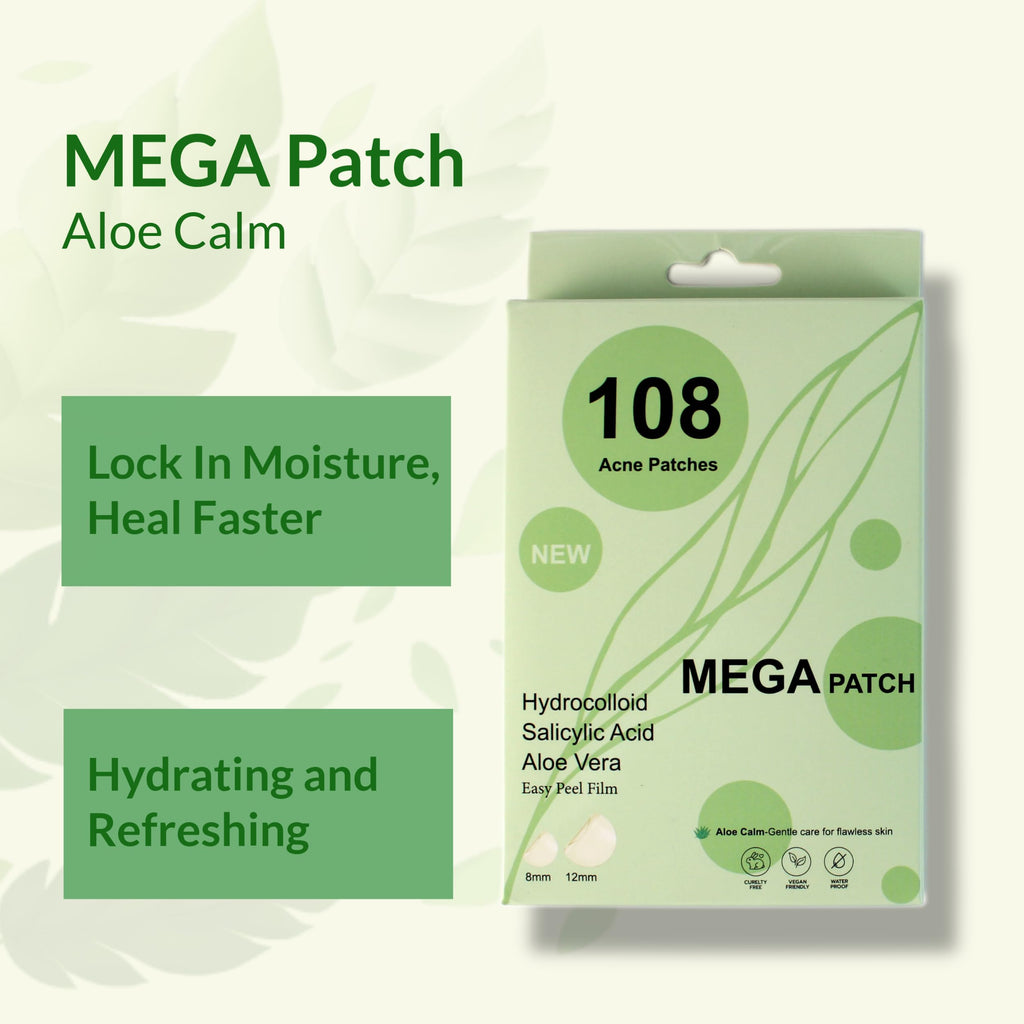 Fast Acting Pimple Patches with Hydrocolloid, Saycilic Acid and Aloe Vera | 108 ct (60 x 8mm + 48 x 12mm) | Reduces Spot Risk | Invisible Acne Patches | Treatment for Zits, Blemishes, Acne & Pimples.