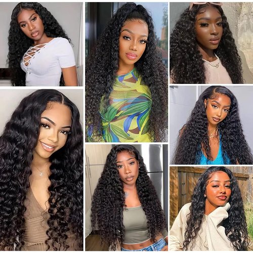 15A Burmese Deep Wave Bundles Human Hair 22 Inch 1 Bundle Tangle Free Unprocessed Brazilian Virgin Hair Weft with Spiral Curly End for Women Deep Wave Human Hair Weft Extensions