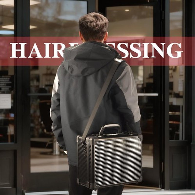 CHUANGJIN Large Barber Carrying Case, Hairdresser Tool Box Organizer Traveling Case, Portable Travel Barber Suitcase for Hair Stylist Pet Groomer Beauty Salon Makeup Artist