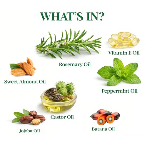 MMPANG Rosemary Oil for Hair Growth, Organic Hair Oil For Hair Growth USDA Certified Cold Pressed with Castor, Peppermint for Thicker Eyebrows, Scalp Treatment & Repair Damaged Hair – 4 FL OZ