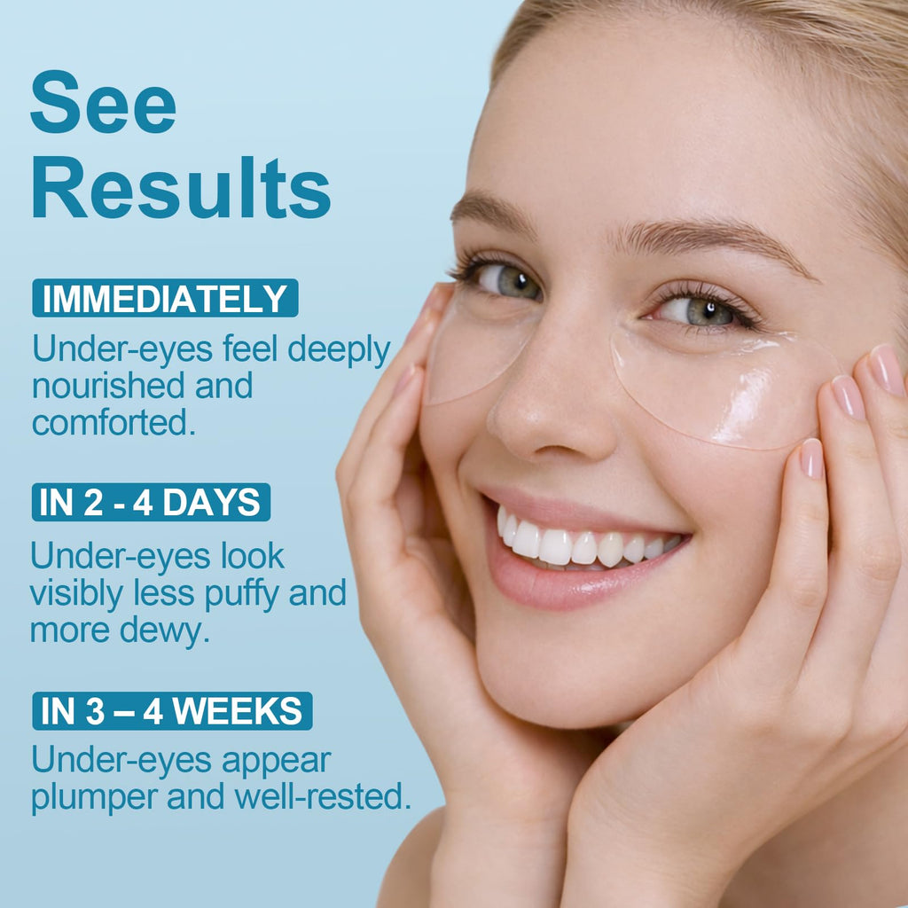 Tintark Hydraverse Abyssal Phase Hydrogel Under Eye Patches, 28 Pairs Individually Wrapped Bio-Ferment Peptide Marine Collagen Eye Masks for Night Routine & Tired Eyes