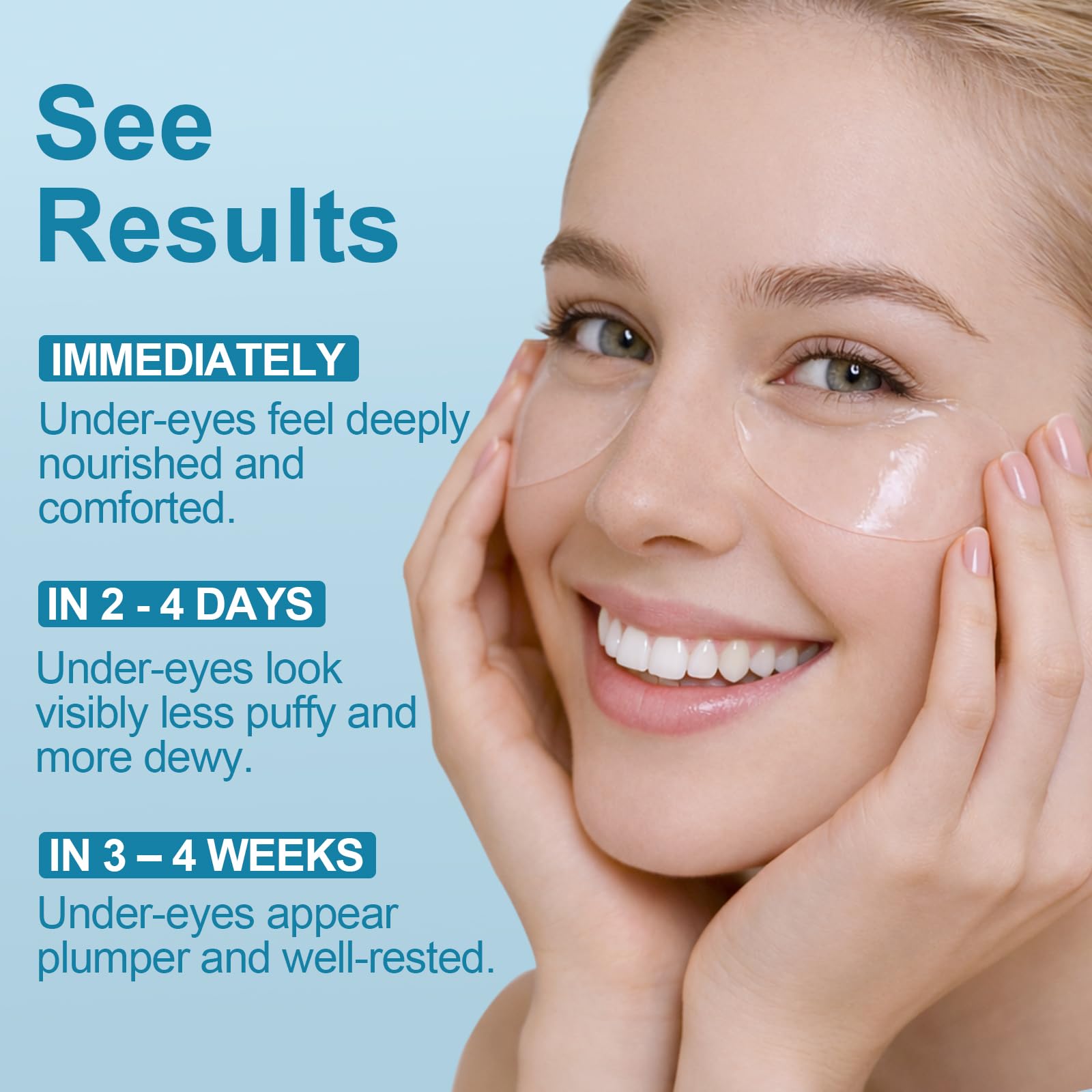 Tintark Hydraverse Abyssal Phase Hydrogel Under Eye Patches, 28 Pairs Individually Wrapped Bio-Ferment Peptide Marine Collagen Eye Masks for Night Routine & Tired Eyes