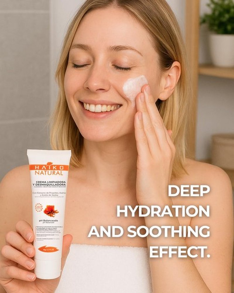 Regine Switzerland Hydrating Cleansing Cream - Non-Greasy Makeup Remover with Propolis, Oat & Jojoba Oil | 2.7 fl oz / 80g