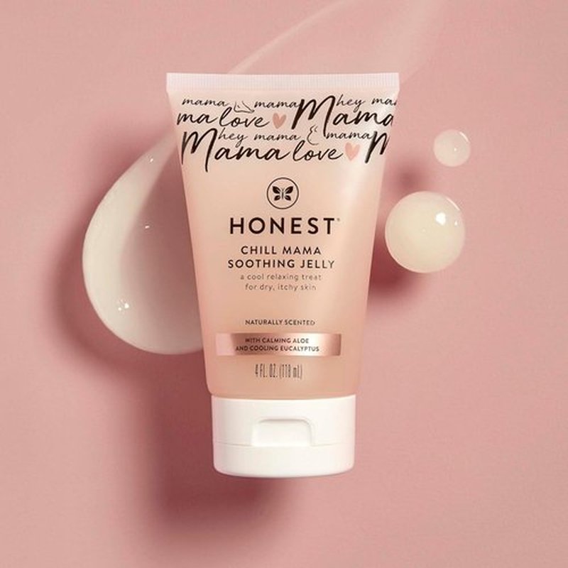 Honest Company Mama Chill Soothing Jelly - Cooling Formula for Itchy Dry Belly, Aloe & Eucalyptus, 4 Fl Oz