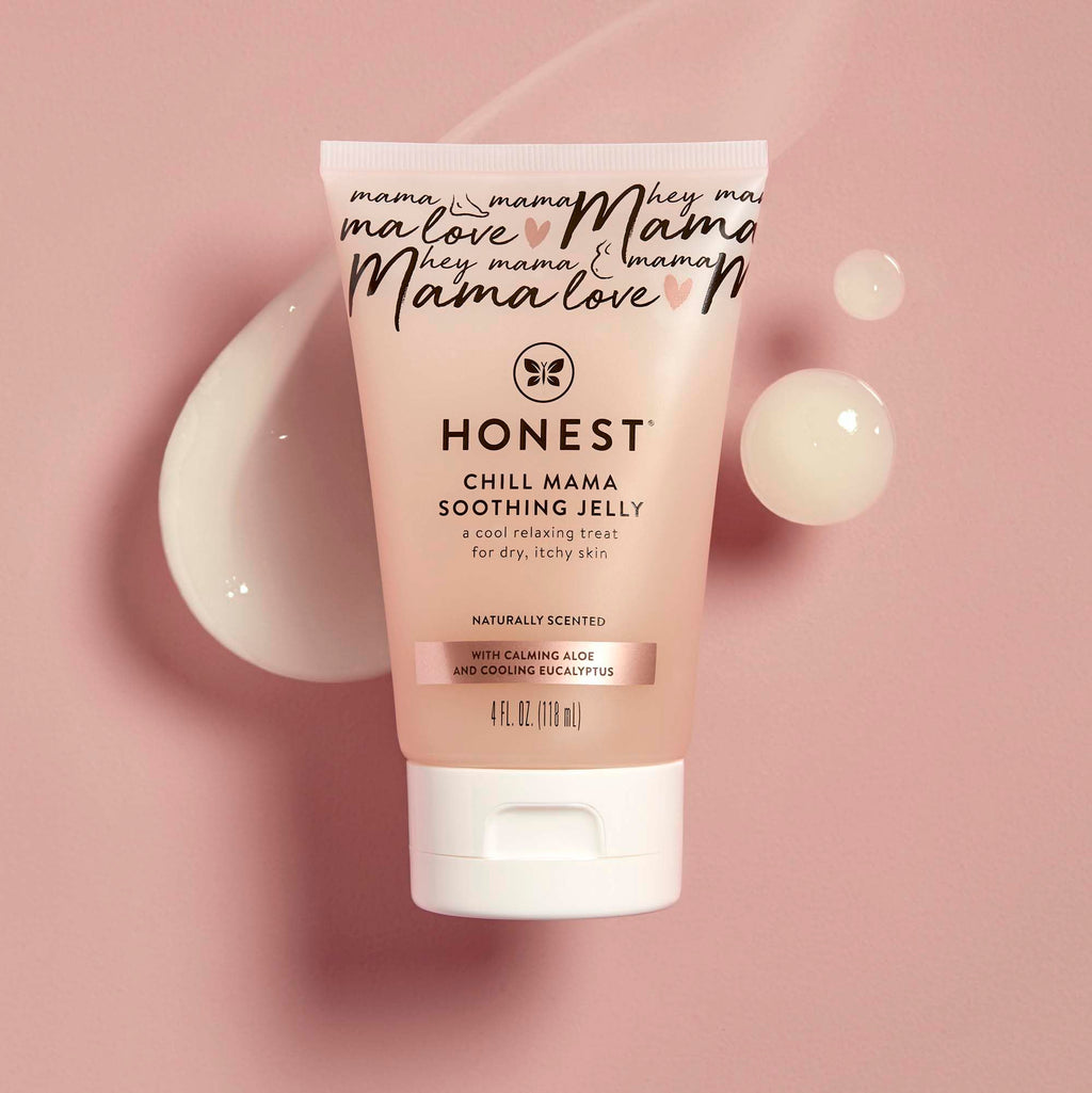 The Honest Company Mama Chill Soothing Jelly, Cooling Formula for Itchy Dry Growing Belly, Aloe and Eucalyptus Infused, 4 fl oz