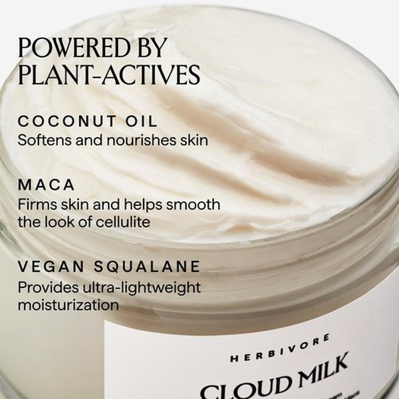 HERBIVORE The Coco Cozy Set | Coco Rose Coconut Oil Body Polish & Cloud Milk Coconut + Maca Firming Body Cream, Plant Based, Vegan