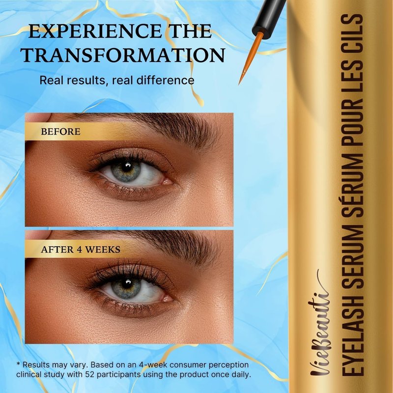 VieBeauti Eyelash Growth Serum 5mL - Nourishing Formula for Longer, Fuller Lashes | Vegan & Cruelty-Free