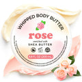 puresoak bath Rose Whipped Shea Body Butter, Natural Whipped Shea Butter for Women Dry Skin, Gentle Hydration with Long Lasting Moisture 6.8 floz