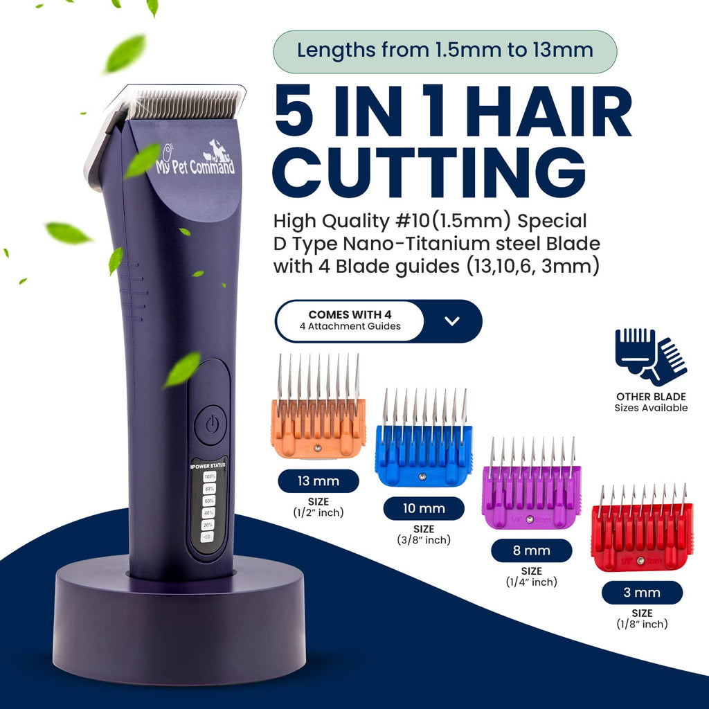 My Pet Command Professional Light Weight Cordless Dog Grooming Clipper