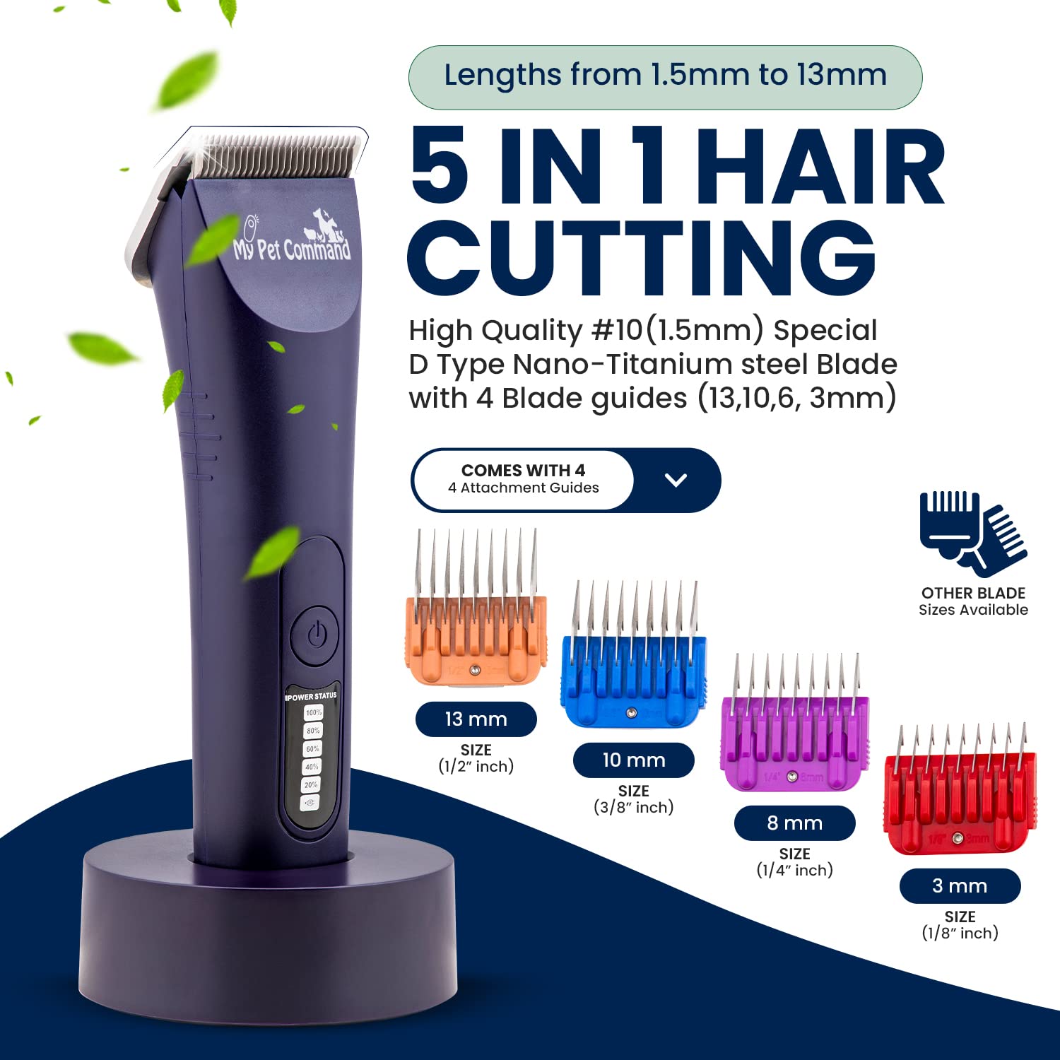 My Pet Command Professional Light Weight Cordless Dog Grooming Clipper