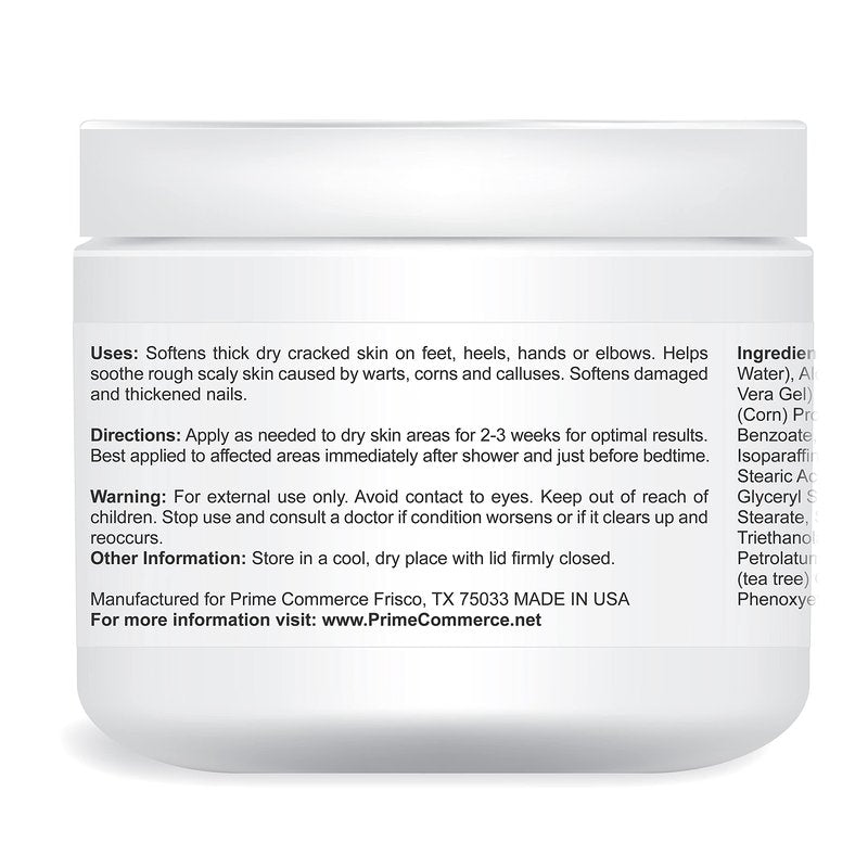 UREA LABS 42% Urea Cream with Tea Tree Oil and Aloe Vera for Dry Feet Cracked Heels Callus Removal and Rough Skin Deep Hydrating Exfoliating Foot and Skin Repair Moisturizer 4 oz