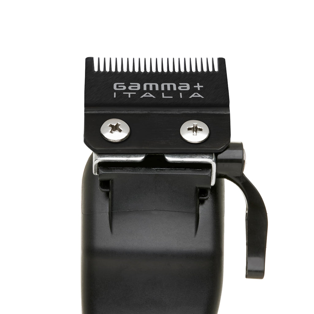 GAMMA+ Replacement Fixed Black Diamond Carbon DLC Fade Hair Clipper Blade with Shallow Tooth 2.0 Cutter Set