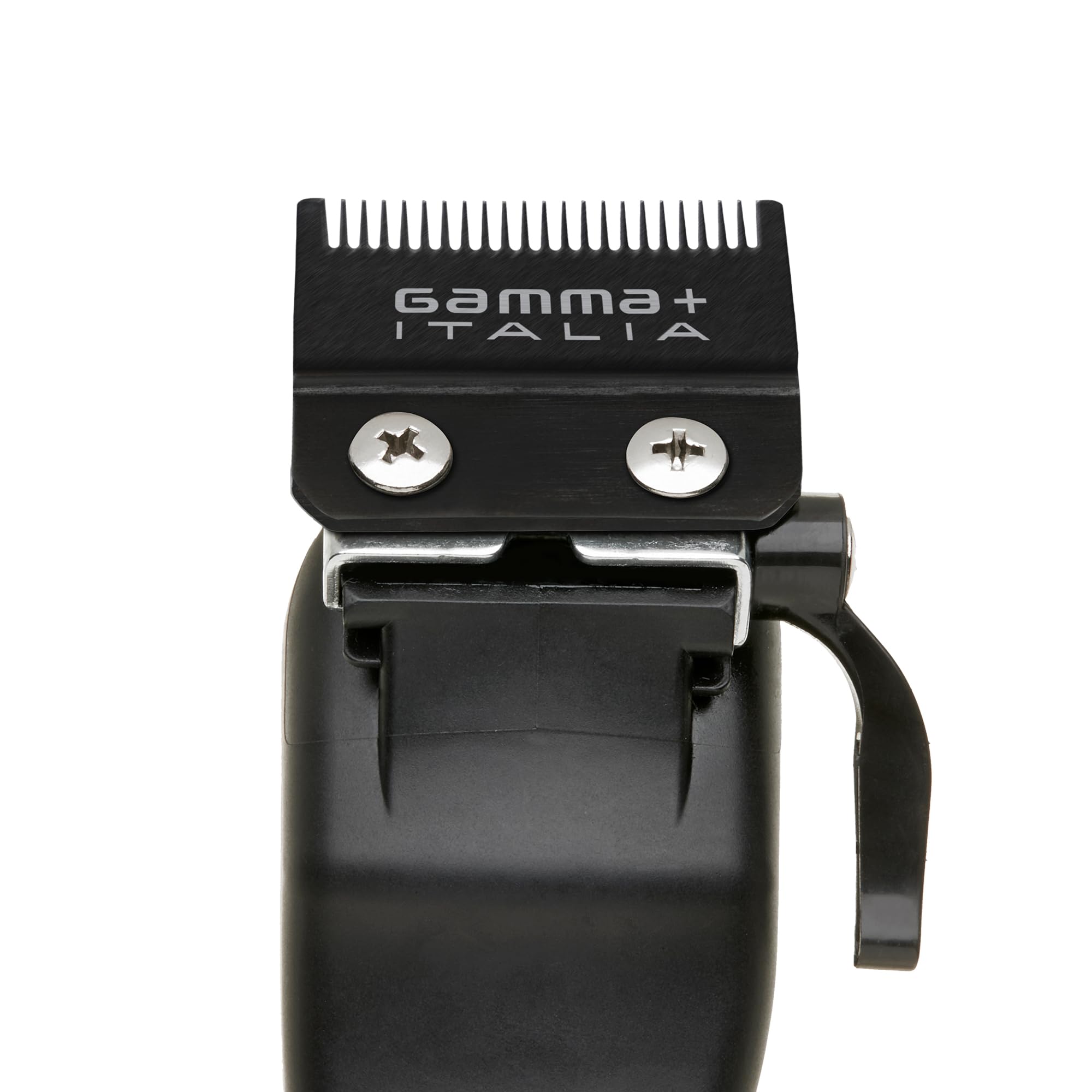 GAMMA+ Replacement Fixed Black Diamond Carbon DLC Fade Hair Clipper Blade with Shallow Tooth 2.0 Cutter Set