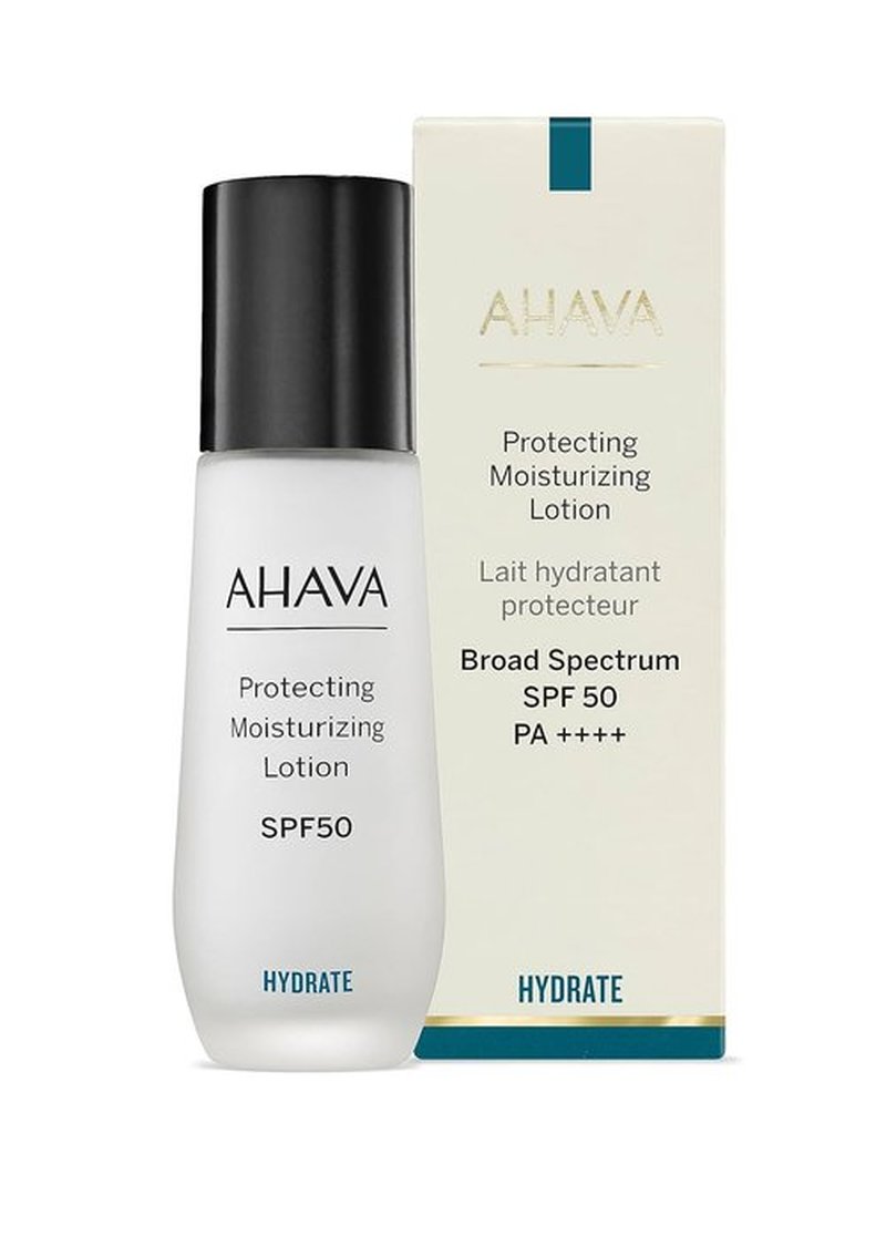 AHAVA Protecting Moisturizing Lotion SPF 50 - Daily Skin Defense & Hydration, Boosts Freshness & Glow, 1.7 Fl. Oz