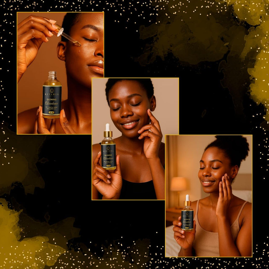 KIYAMEL Glowing Abundance Oil for Eczema Relief Face and Skin Moisturizer for Dull Skin Treatment for Dryness and Itchiness Hydrates and Protects Rich in Vitamin E